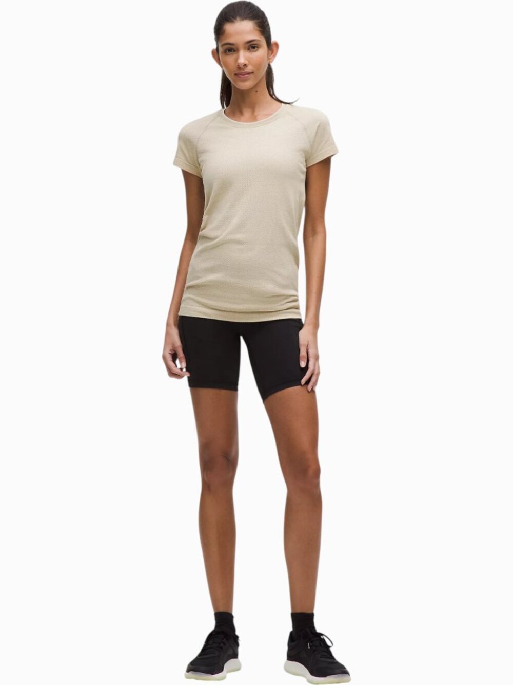 Lululemon Gemweave Butter Cream/Sheer Oak Swiftly Tech Tee 2.0 *Textured Knit - Picture 2 of 2